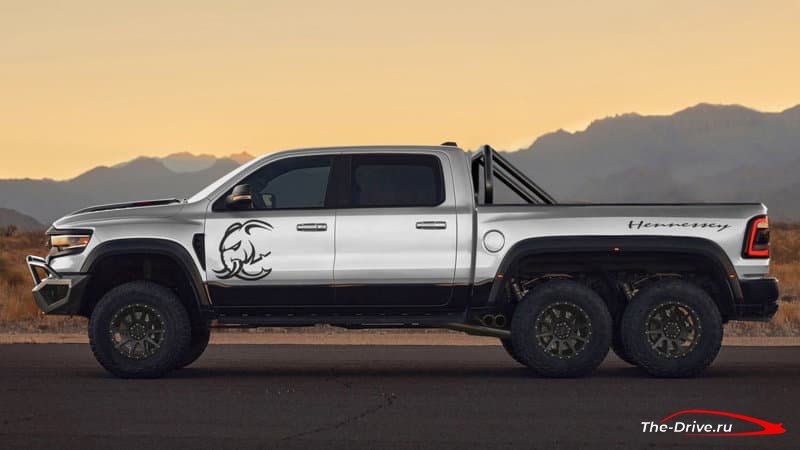 Hennessey представляет шестиколесную версию Ram 1500 TRX