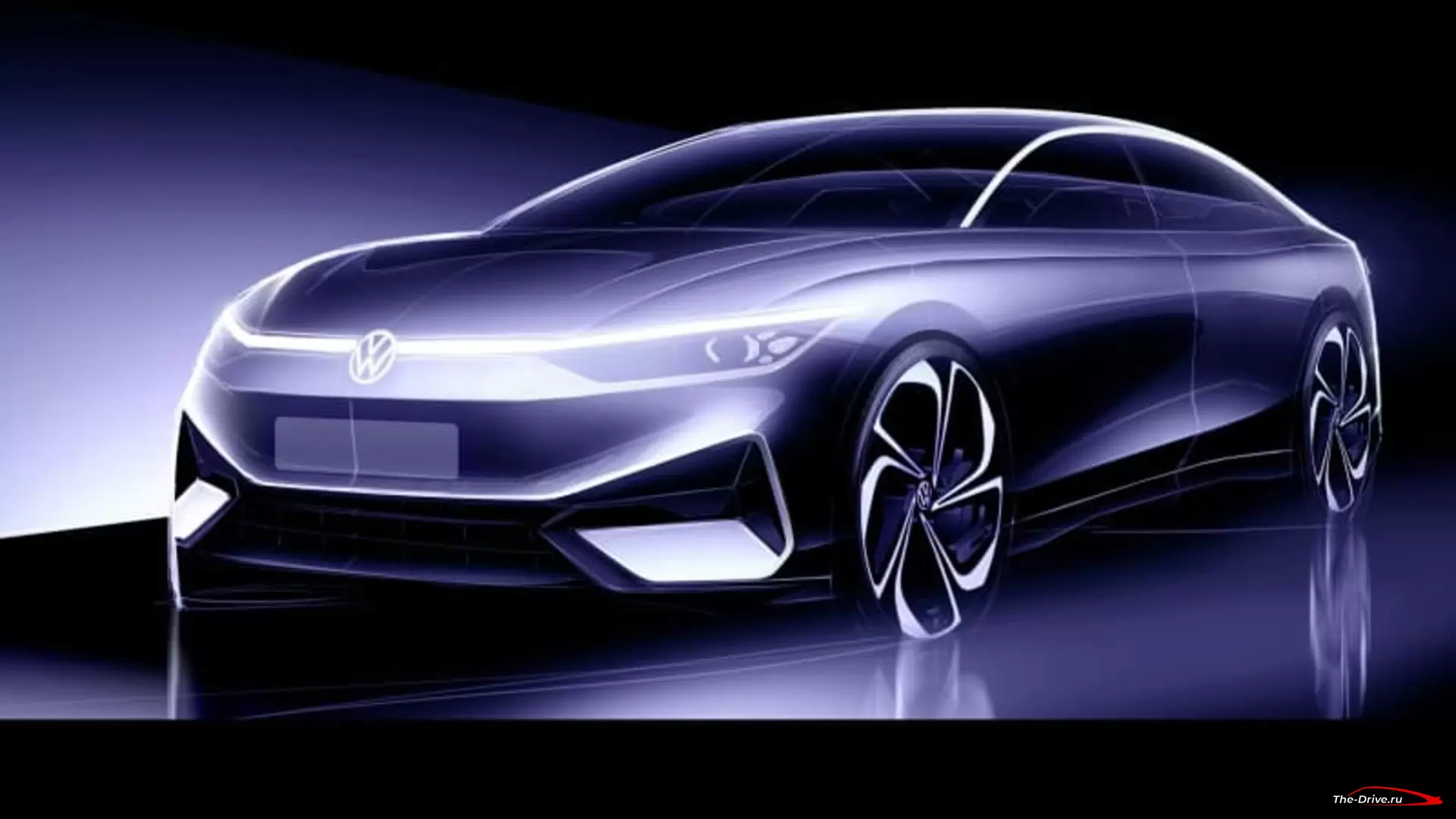 Электрический седан VW ID.Aero представлен на эскизах дизайна